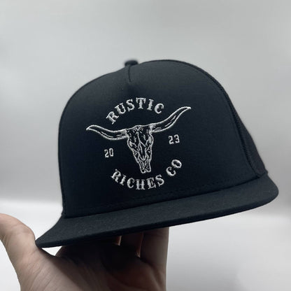 The "Longhorn" Black Snapback